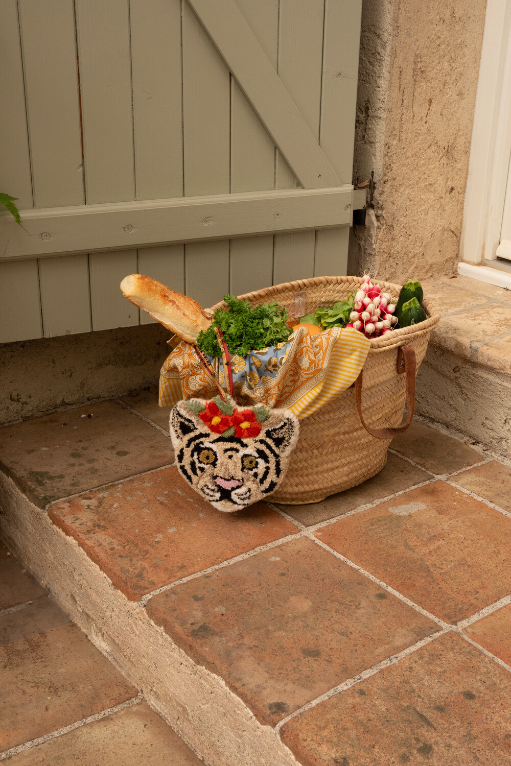 Floral White Tiger ophæng - Sand